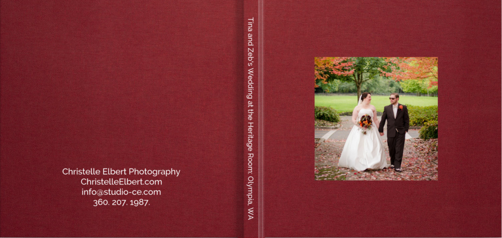 Cover of fall wedding album